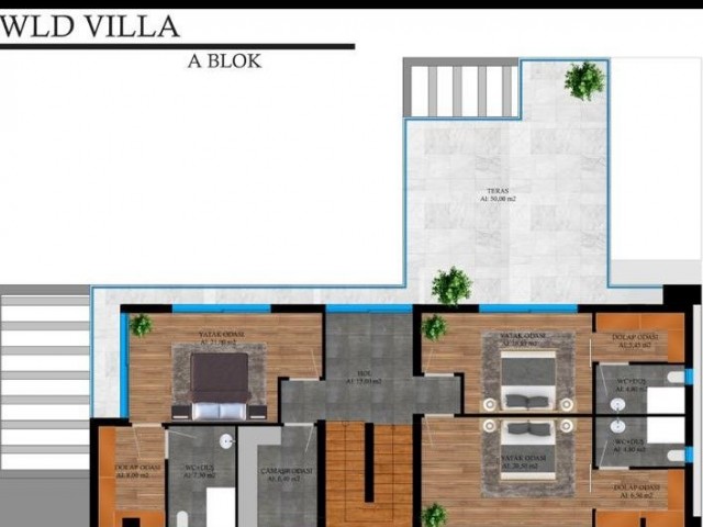 3+1 Luxusvilla zum Verkauf in Alsancak, mit Meerblick. FERTIG!!!