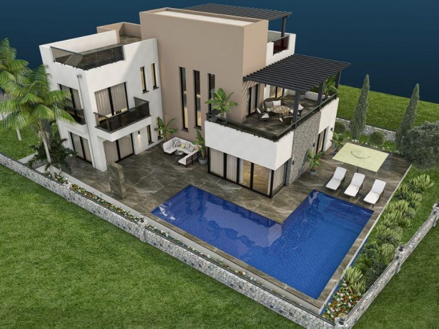 Luxury 4+1 villa for sale in Alsancak, Special project !!!