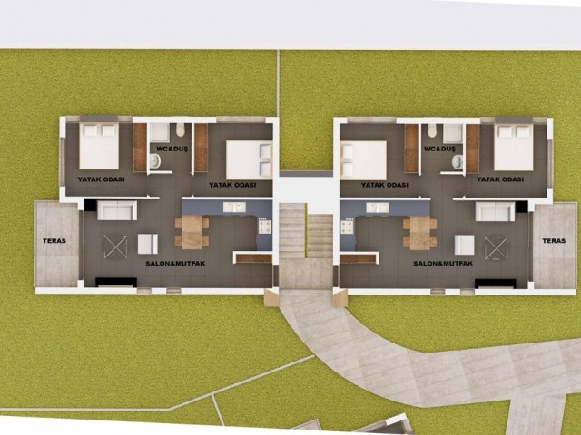 2+1 apartments for sale in Girne, Bosphorus, Turkish title deed, ready !!!!!!