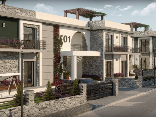 Luxury 3+1 Apartments with Modern Architecture for Sale in Catalkoy, Kyrenia Last 2 Units