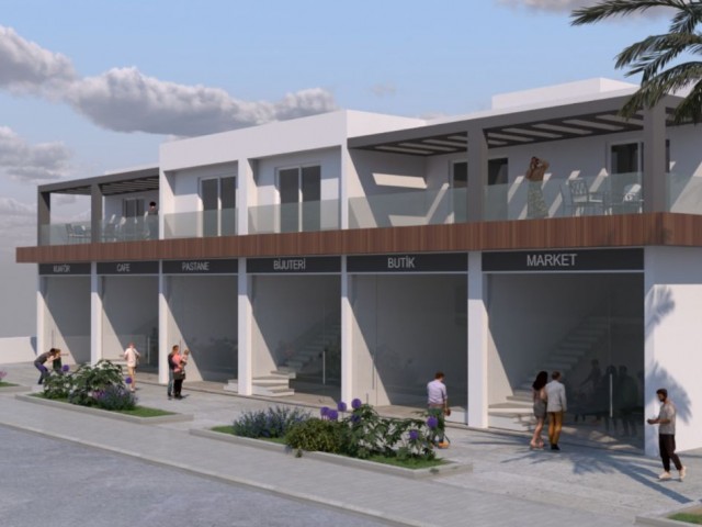 50 m2 Shops for Sale Project on the Street in Lapta, Kyrenia