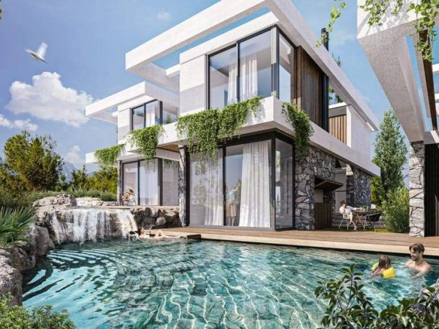 Satılık Lüks Modern 2 Yatak Odalı Havuzlu Villa, Girne Esentepe Bölgesind