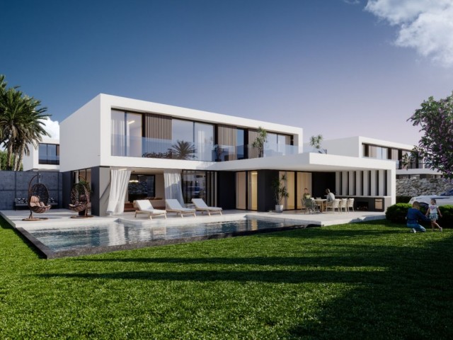 Magnificent Luxury 4 and 5 Bedroom Sea and Mountain View Pool Villas for Sale in Çatalköy, Kyrenia