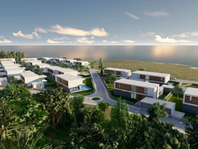 Satılık Muhteşem Lüks 4 ve 5 Yatak Odalı Deniz ve Dağ Manzaralı Havuzlu Villalar, Girne Çatalköy