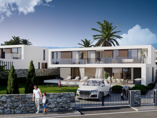 Magnificent Luxury 4 and 5 Bedroom Sea and Mountain View Pool Villas for Sale in Çatalköy, Kyrenia