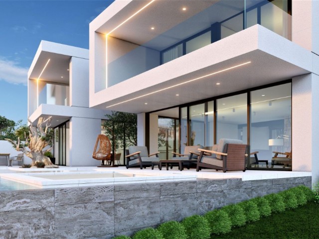 Magnificent Luxury 4 and 5 Bedroom Sea and Mountain View Pool Villas for Sale in Çatalköy, Kyrenia