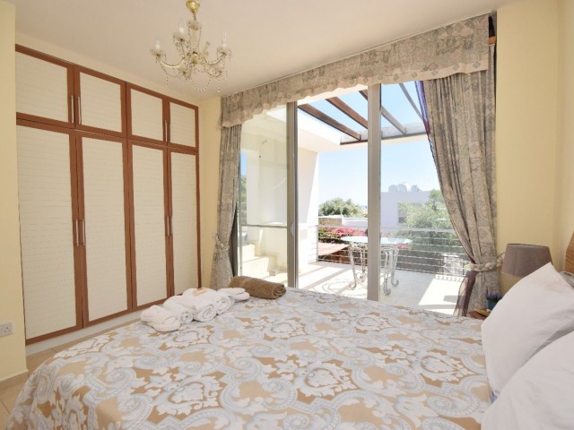 3+1 Detached Independent Villa with Sea View and Private Beach in Esentepe