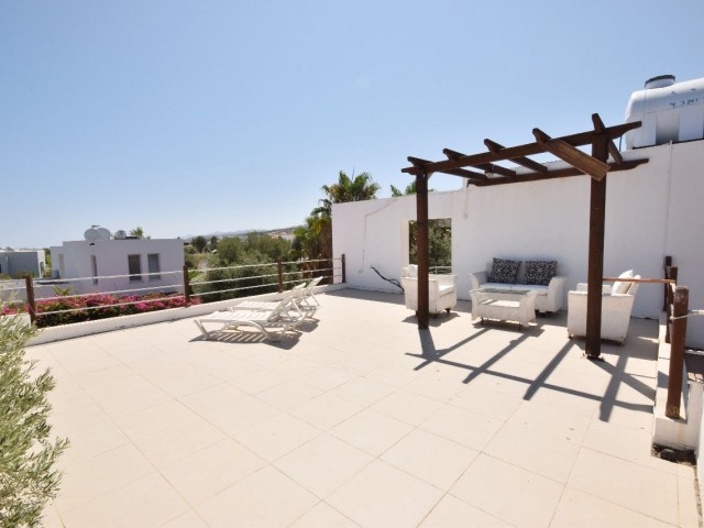 3+1 Detached Independent Villa with Sea View and Private Beach in Esentepe