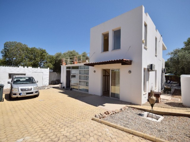 3+1 Detached Independent Villa with Sea View and Private Beach in Esentepe