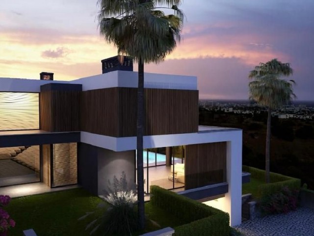 4+1 super-luxury villas with private garden and terrace , swimming pool and modern architecture for sale in Kyrenia Bellapais