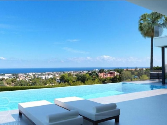 4+1 Super-Luxusvillen mit privatem Garten und Terrasse, Swimmingpool, moderner Architektur zum Verkauf in Girne Bellapaiste