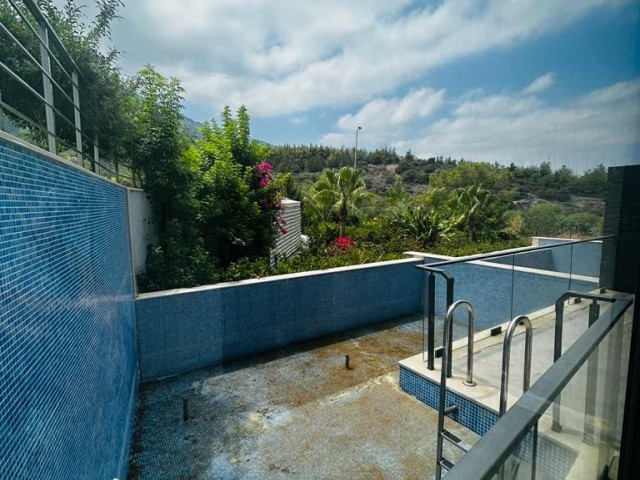 4+1 luxury duplex apartment for sale  with swimming pool in Kyrenia Bellapais