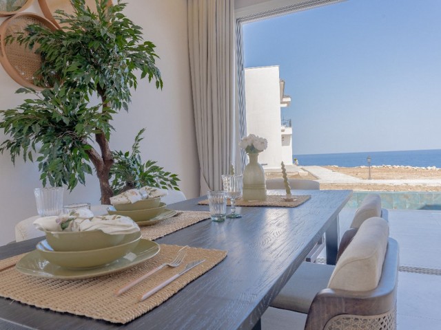 آپارتمان 3+1 کنار دریا برای فروش با استخر خصوصی در گیرنه اسنتپه