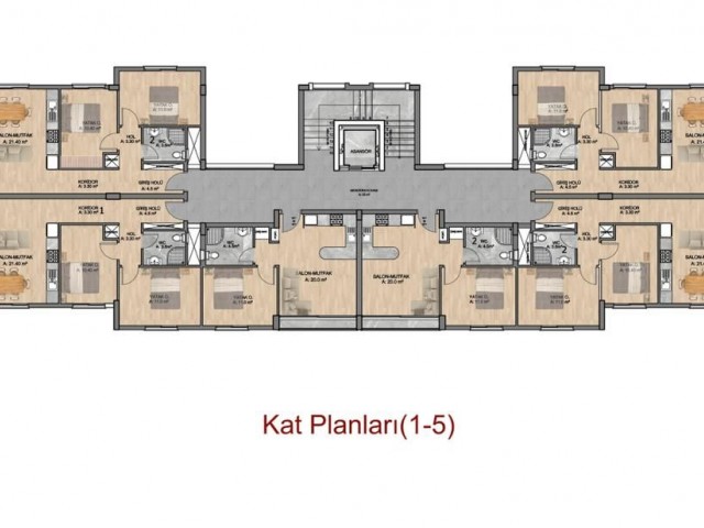 1+1 und 2+1 WOHNUNGEN ZUM VERKAUF IM KYRENIA CENTER, NEUES PROJEKT BEGINNT