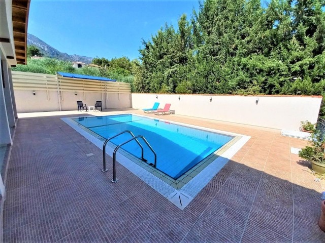 3+1 Corner Villa for Sale with Detached Pool with Sea and Mountain Views in Çatalköy, Girne