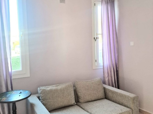 2+1 fully furnished apartment with garden for sale in Zeytinlik