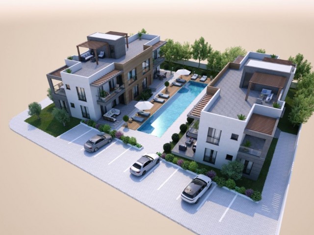 New project started in Alsancak!!! 2+1 and 3+1 flats, 5 minutes walking distance to the sea