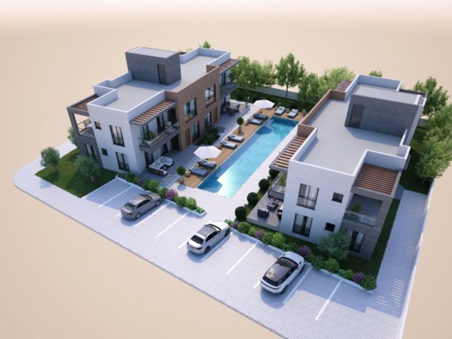 New project started in Alsancak!!! 2+1 and 3+1 flats, 5 minutes walking distance to the sea