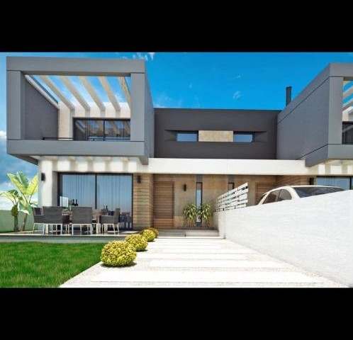 4+1 luxury semi-detached villas for sale in Kyrenia, Bosphorus