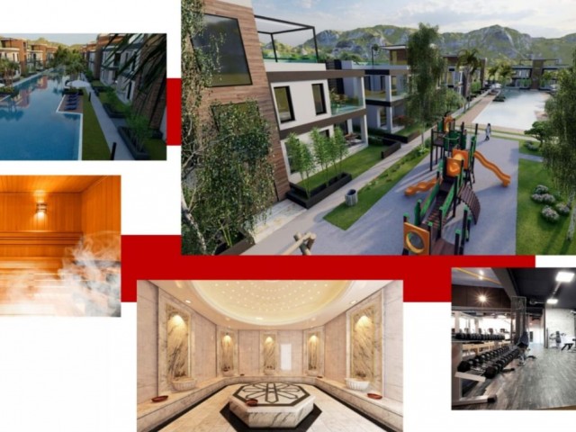 1+1, 2+1 LUXURY FLATS AND 3+1 VILLAS FROM THE PROJECT FOR SALE IN İSKELE / BOĞAZ