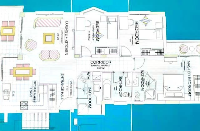 3+1 Luxusapartment zur Miete im Kyrenia Center