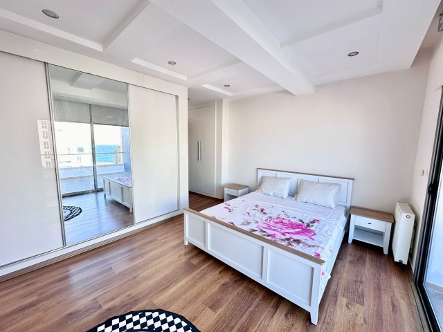 Ultra Luxury 3+1 Penthouse Flat for Rent in a Magnificent Location in Kyrenia Center, with Sea and Castle Views, Walking Distance to the Market