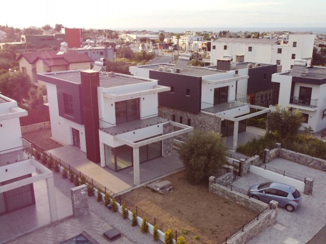 New 3+1 Garden Villa in a Magnificent Location Parallel to the Main Road in Kyrenia Çatalköy