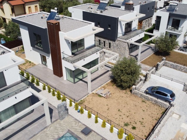 New 3+1 Garden Villa in a Magnificent Location Parallel to the Main Road in Kyrenia Çatalköy