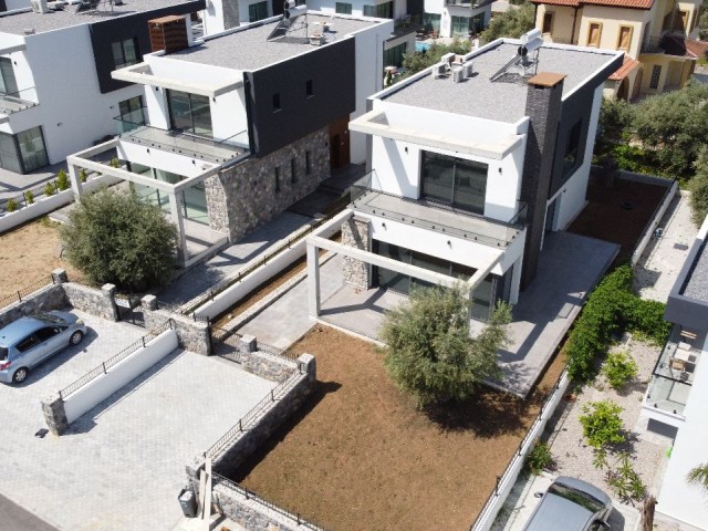 New 3+1 Garden Villa in a Magnificent Location Parallel to the Main Road in Kyrenia Çatalköy