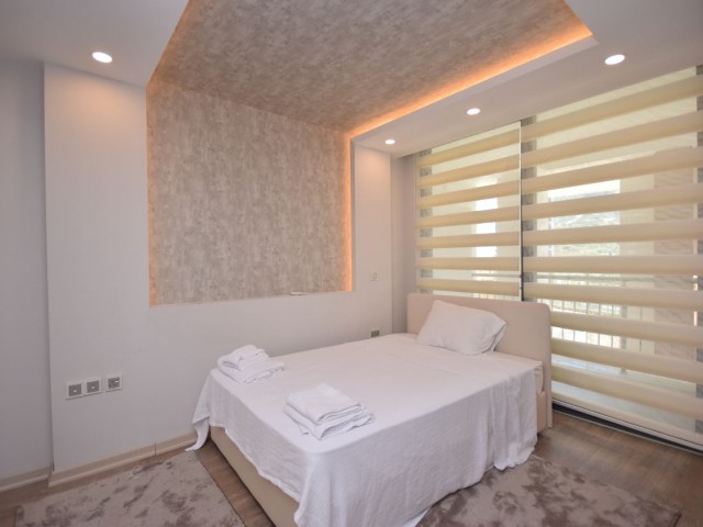 Luxury Furnished 3+1 Flat for Sale with Full Sea View in a Secured Site with Pool in Kyrenia Center