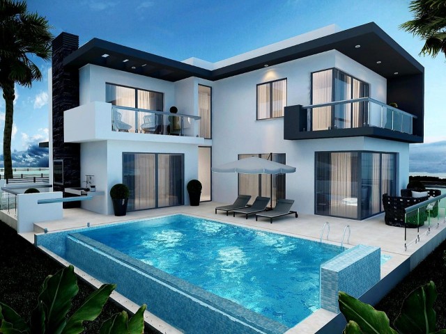 New project started in Çatalköy, Kyrenia! Magnificent 4+1 villas for sale!