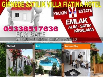 VILLA ZU VERKAUFEN IN KYRENIA HOTEL IN SEHR GUTEM ZUSTAND FÜR DEN PREIS - 05338517636 - 05428517636