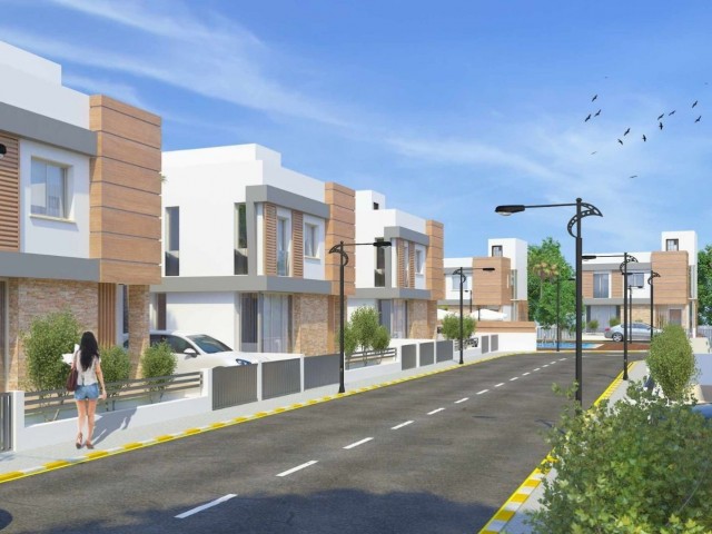 New Ready-to-Deliver Villas in Famagusta Yeniboğaziçi a Complex with Pool