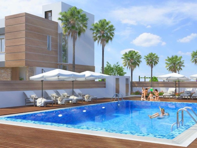 New Ready-to-Deliver Villas in Famagusta Yeniboğaziçi a Complex with Pool