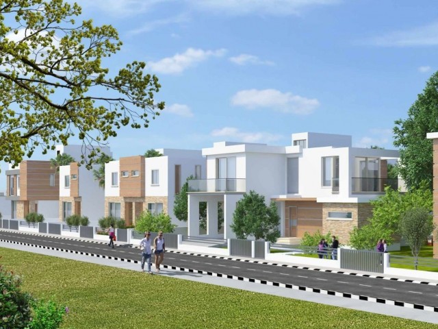 New Ready-to-Deliver Villas in Famagusta Yeniboğaziçi a Complex with Pool