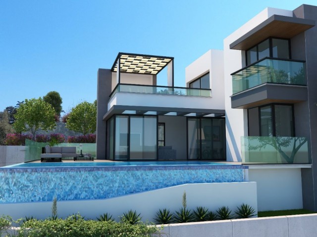 Villas with Sea and Mountain Views, Swimming Pool for Sale from the Owner in Kyrenia, Esentepe ** 