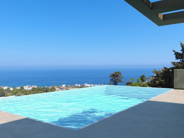 Villas with Sea and Mountain Views, Swimming Pool for Sale from the Owner in Kyrenia, Esentepe ** 