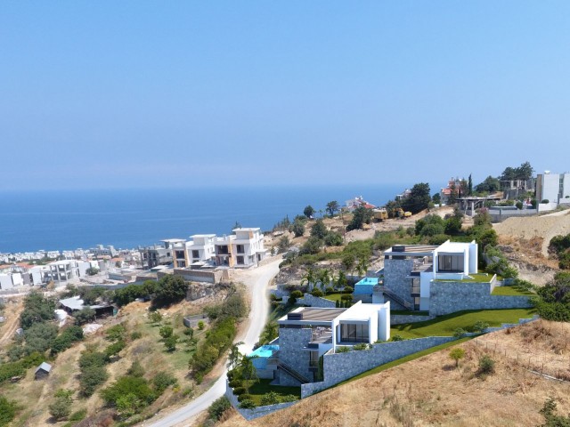 VILLAS WITH SEA AND MOUNTAIN VIEW SWIMMING POOLS FOR SALE IN KYRENIA, ESENTEPE