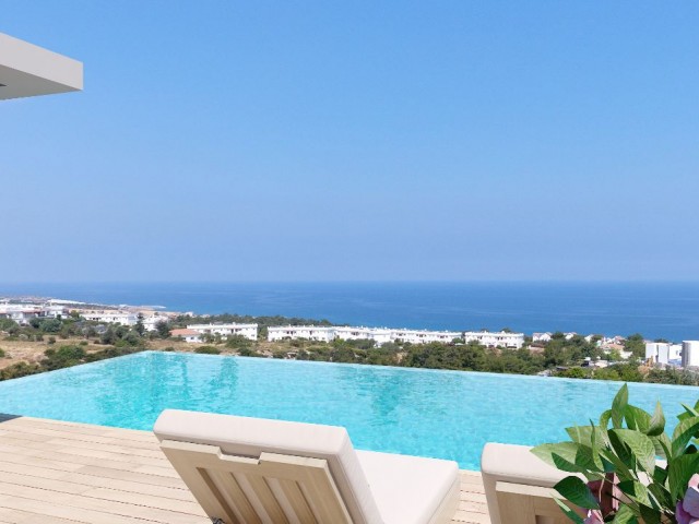 VILLAS WITH SEA AND MOUNTAIN VIEW SWIMMING POOLS FOR SALE IN KYRENIA, ESENTEPE