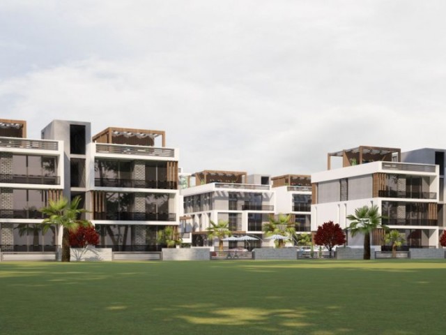 KYRENIA, LAPTA 1+1 LOFT CONCEPT APARTMENTS WITH CENTRAL HEATING AND COOLING SYSTEM & CITTASLOW CONCEPT HAS BEEN USED 