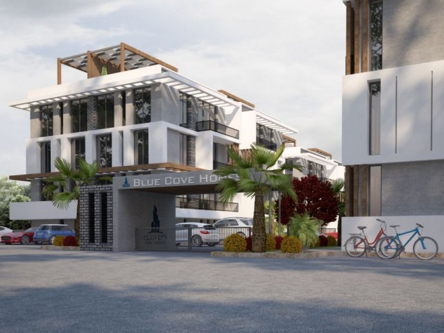 KYRENIA, LAPTA 1+1 LOFT CONCEPT APARTMENTS WITH CENTRAL HEATING AND COOLING SYSTEM & CITTASLOW CONCEPT HAS BEEN USED 