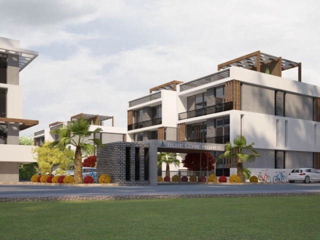 KYRENIA, LAPTA 1+1 LOFT CONCEPT APARTMENTS WITH CENTRAL HEATING AND COOLING SYSTEM & CITTASLOW CONCEPT HAS BEEN USED 