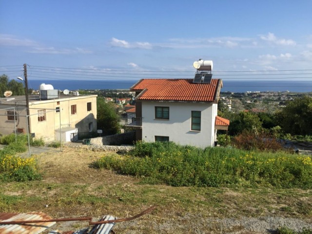 KYRENIA/ Karşıyaka village ! Dönüm + 1 Evlek + 800 Sq.ft. beautiful PLOT with sea and mountain views