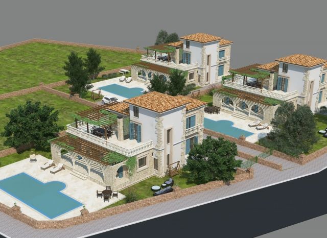 KYRENIA / KARŞIYAKA village FIRST TIME BUILT PROJECT WITH TURKISH TITLE APHRODITE PALACES  PRICES STARTING WITH 1,185,000 Stg.- Doğan BORANSEL 0533-8671911