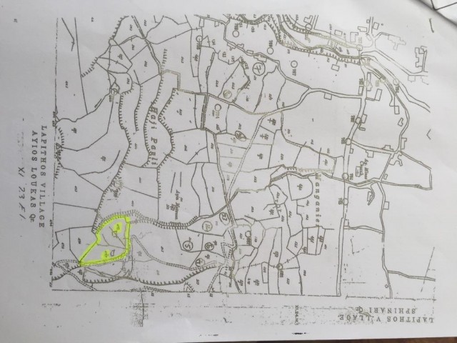 3 Dön.+1 Evlek GRUNDSTÜCK IN KYRENIA/LAPTA INNERHALB VON WÄLDERN – SUCHT SEINEN BESONDEREN KÄUFER