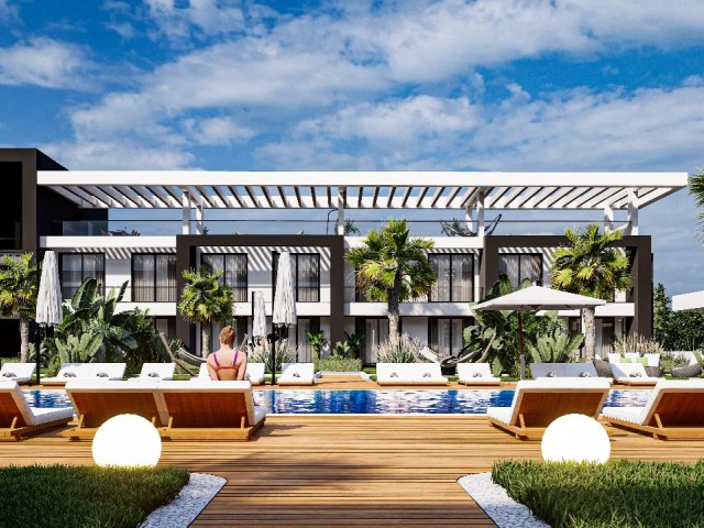 آپارتمان 1+1 برای فروش در یک موقعیت عالی در پروژه جدید دریا در ایسکله BAHÇELER (0533 871 6180)