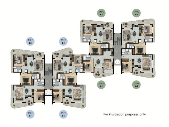 1+1 APARTMENTS FOR SALE IN A GREAT LOCATION IN THE NEW INFINITY PROJECT IN ISKELE LONGBEACH (0533 871 6180)