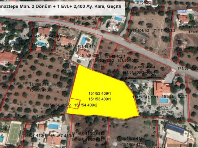 Girne, Lapta'da 3,140 m2 Muhteşem Arsa -  Doğan BORANSEL : 0533-8671911