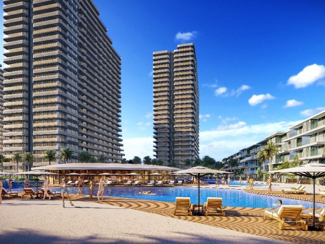 STUDIO FLATS FOR SALE IN GRAND SAPPHİRE BLUE PROJECT IN İSKELE LONGBEACH (0533 871 6180)