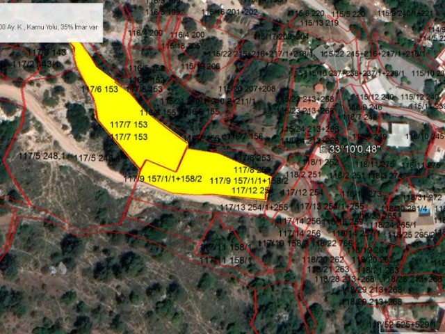 Girne, Lapta  Başpınar area  a beautiful  two plots with excellent  un interraplable sea and mountain views  Total Area  : 2,285  m2 - Doğan BORANSEL : +90533-8671911